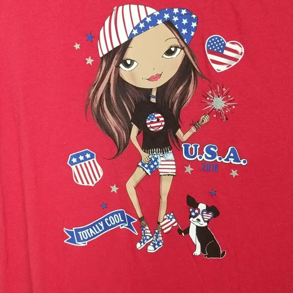NEW THE CHILDREN'S PLACE Patriotic USA Flag Tee 16